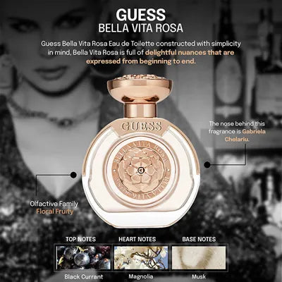Bella Vita Rosa EDT Gift Set ( Perfume 100 ml + Body Lotion 100 ml + Travel size 15 ml + Guess Bag )