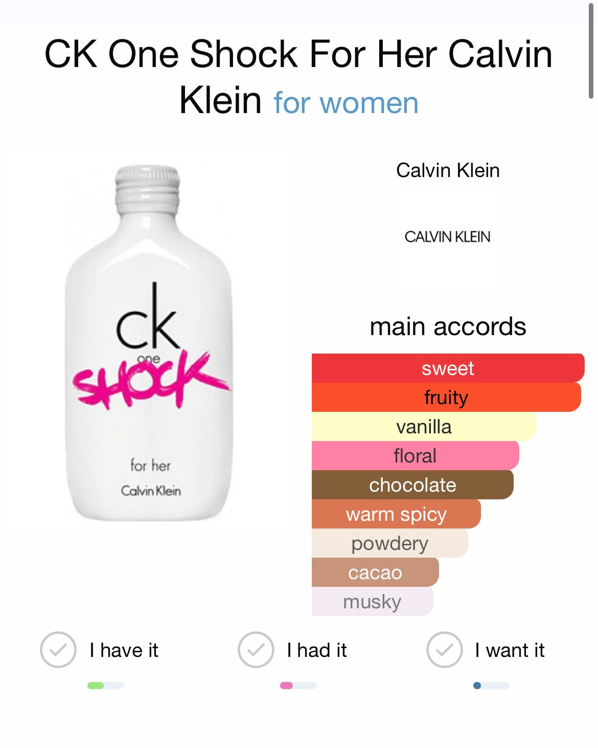 CK One Shock For Her