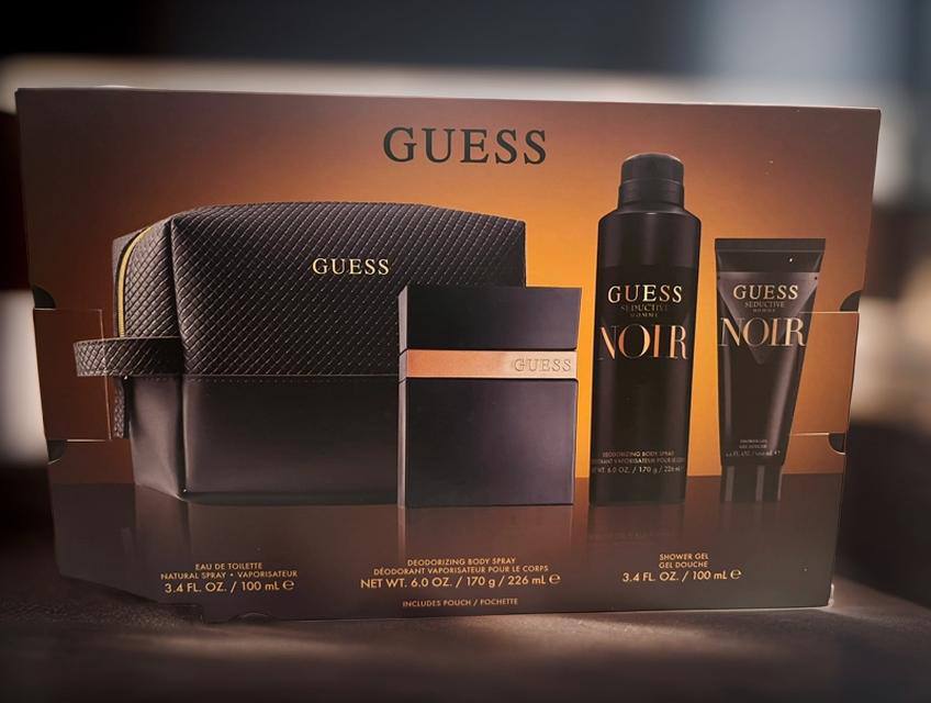 Guess Seductive Noir Gift Set for Men ( Perfume 100 ml + Shower Gel 100 ml + Deodorant 226 ml + Bag)