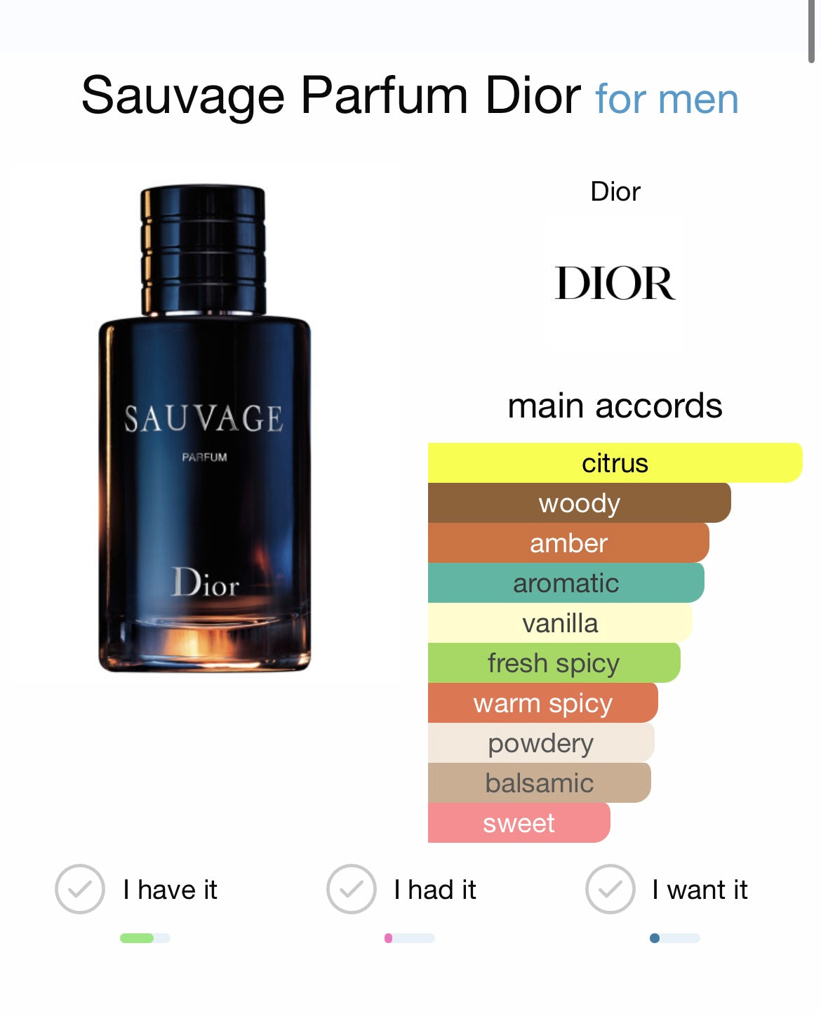 Sauvage Parfum by Dior