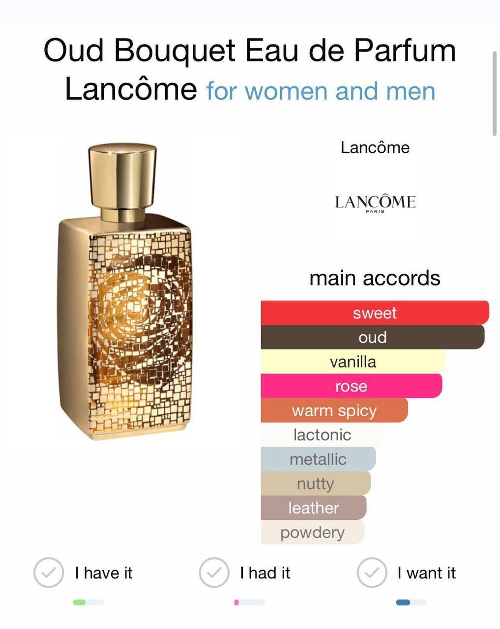 Oud Bouquet by Lancôme
