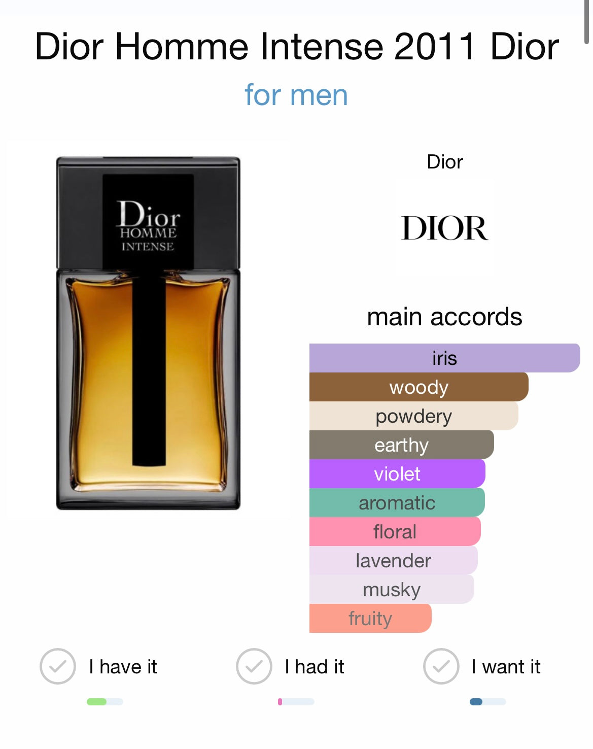 Dior Homme Intense