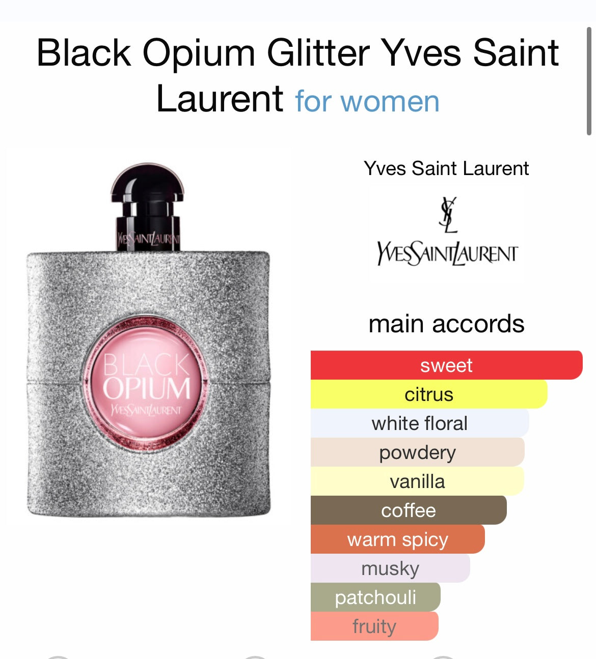 Black Opium Glitter by Yves Saint Laurent