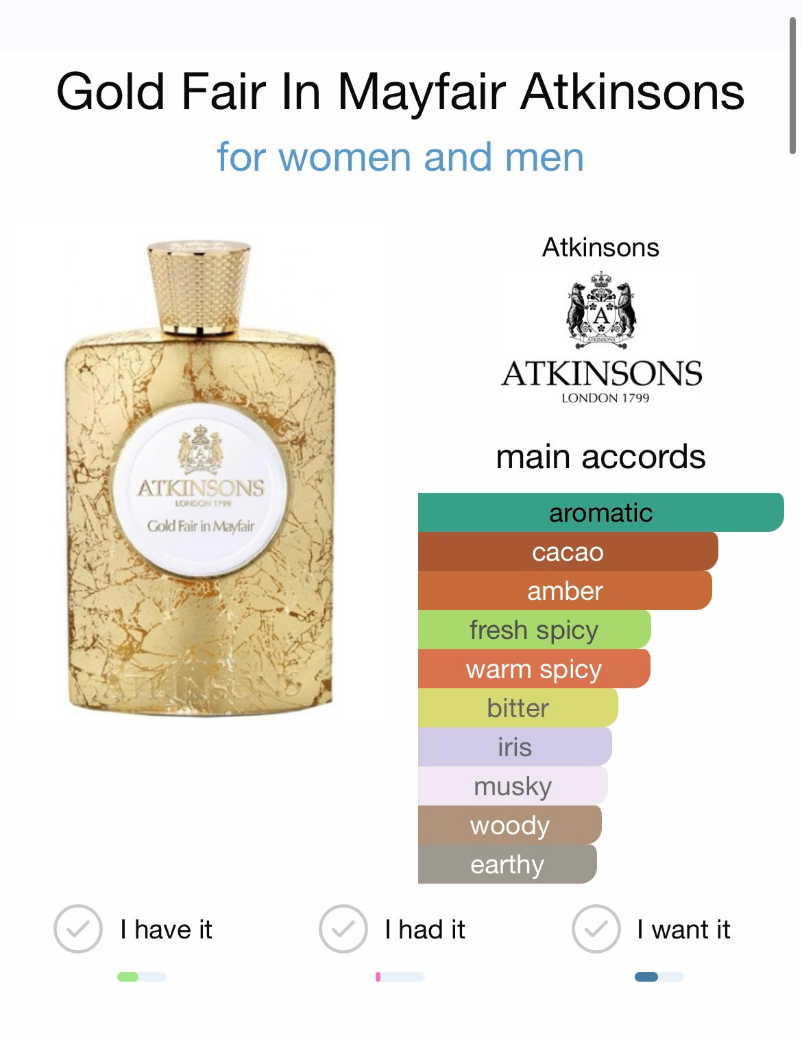 Gold Fair In Mayfair by Atkinsons