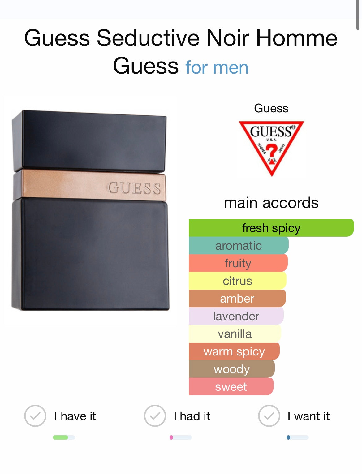 Guess Seductive Noir Gift Set for Men ( Perfume 100 ml + Shower Gel 100 ml + Deodorant 226 ml + Bag)