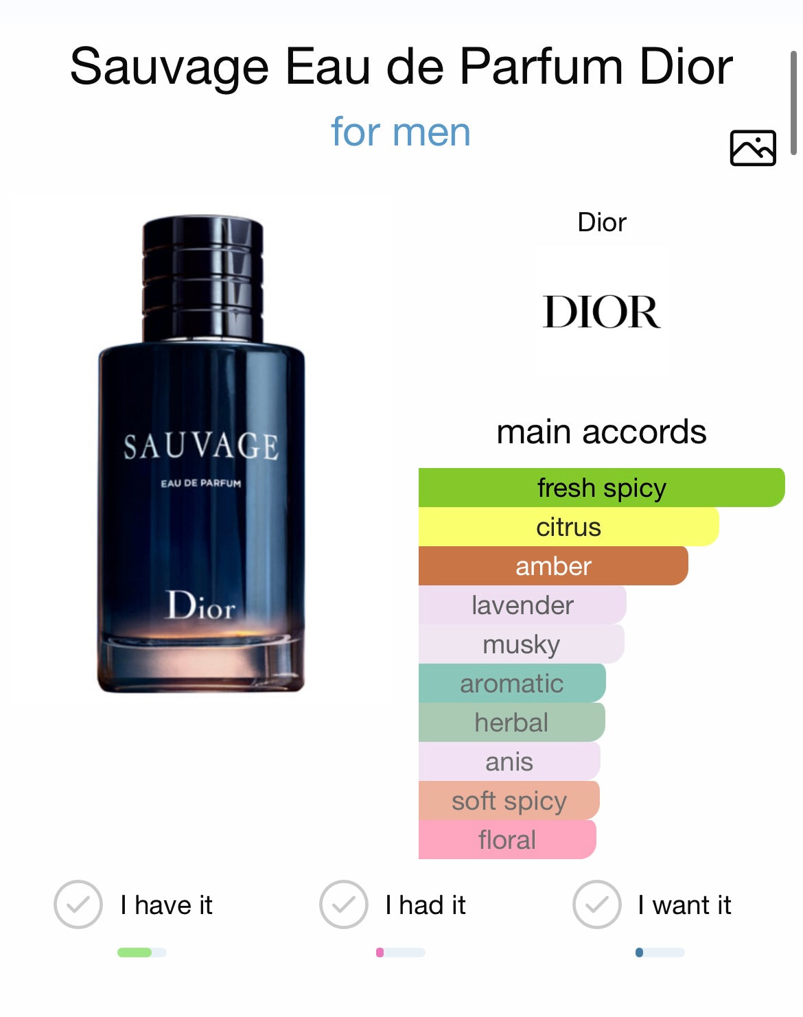 Sauvage Eau de Parfum by Dior