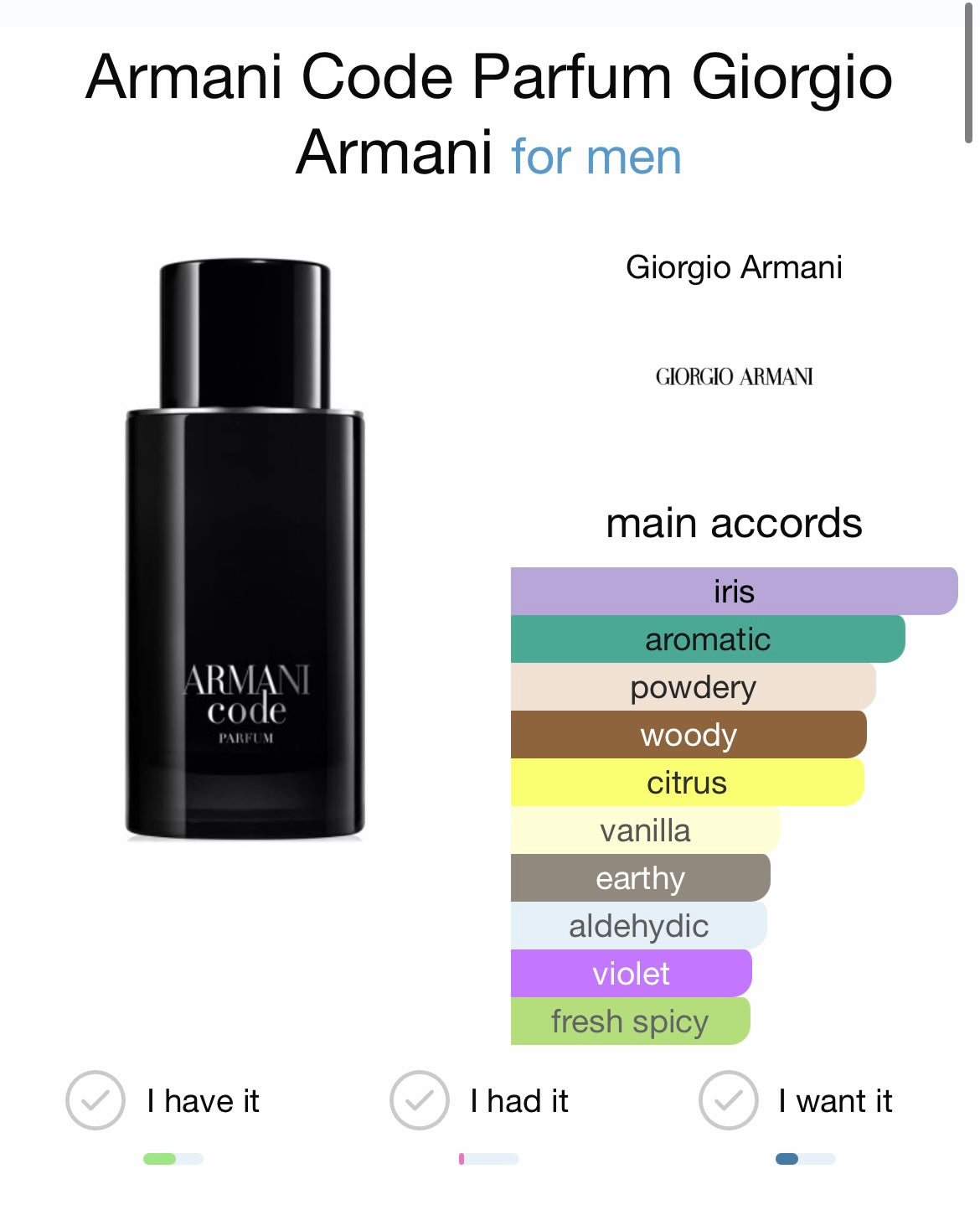 Armani Code Parfum