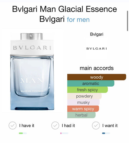 Man Glacial Essence Gift Set ( Perfume 100 ml + Perfume 15 m)