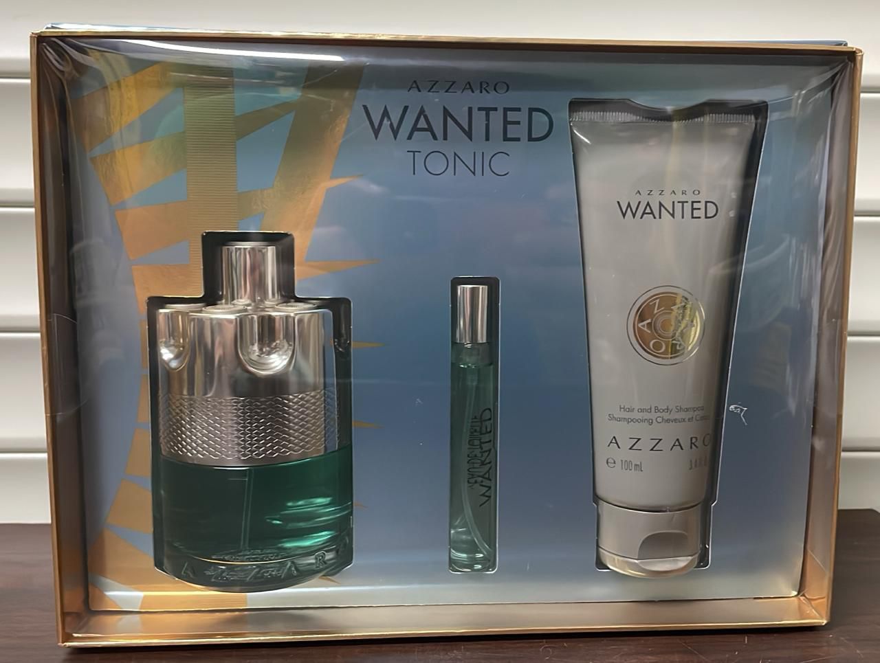 Wanted Tonic Gift Set ( Perfume 100 ml + Travel Size 7.5 ml + Body Shampoo 100 ml )