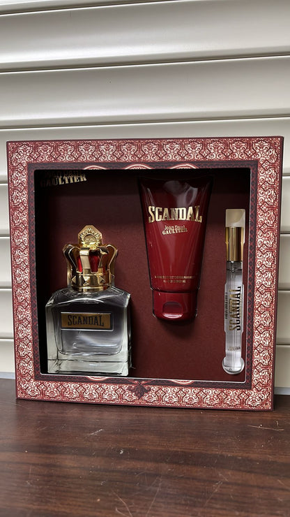 Scandal EDT Gift Set ( Perfume 100 ml + Shower Gel 75ml + Travel Size 10ml)