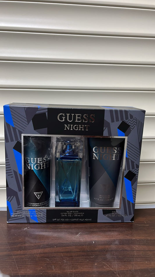 Guess Night Gift Set (Perfume 100 ml + Shower Gel 200 ml + Body Spray 226 ml)